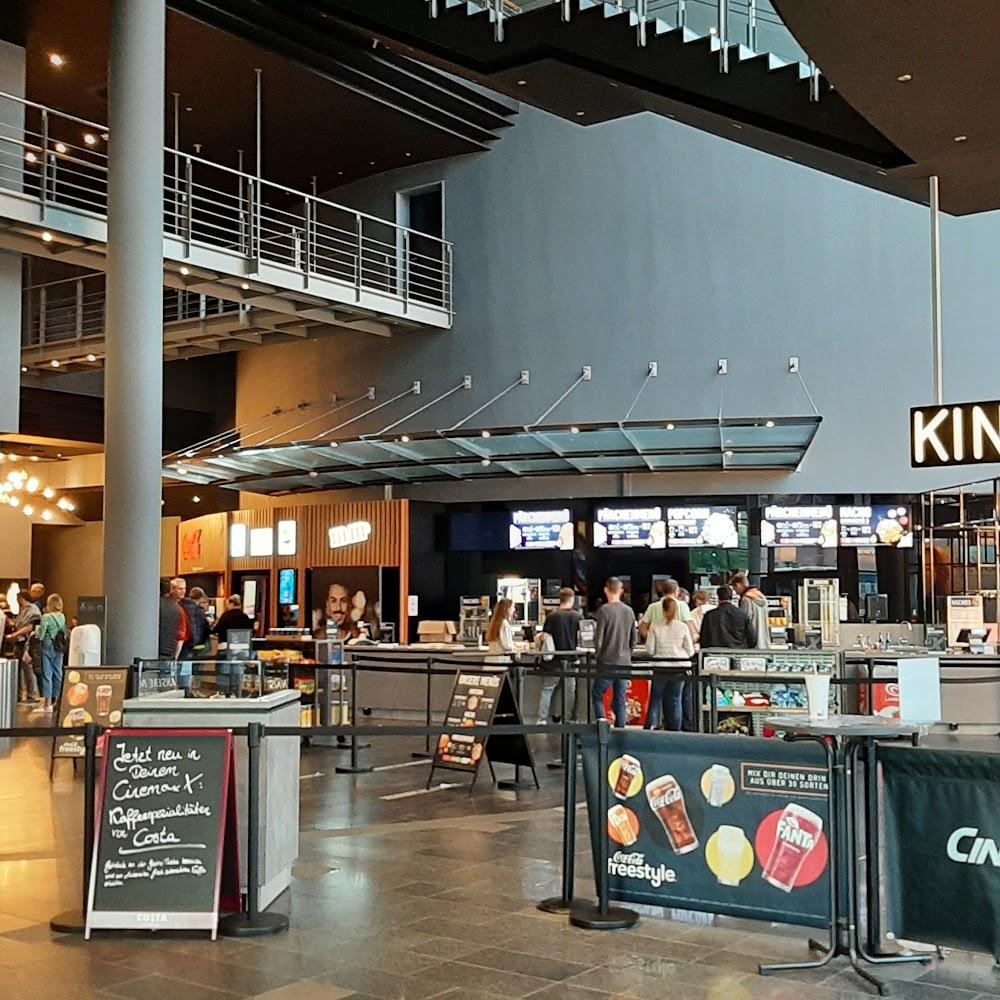 A concession stand in a movie theater.